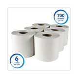 Scott Essential Roll Center-Pull Towels, 1-Ply, 8 x 12, White, 700/Roll, 6 Rolls/Carton (01032)