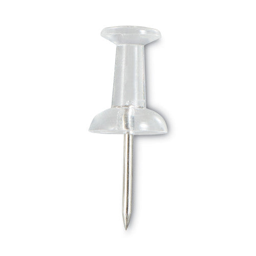 Universal Clear Push Pins, Plastic, Clear, 0.38", 400/Pack (UNV31306)