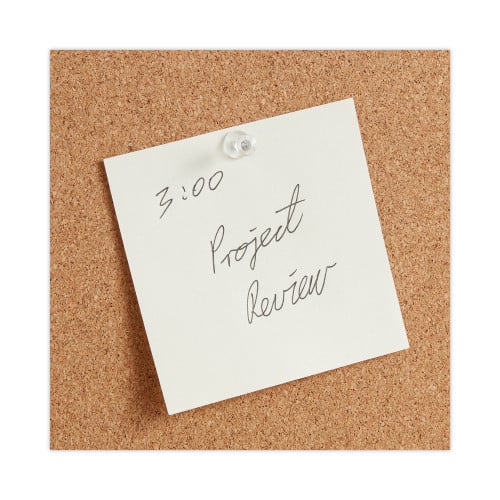 Universal Clear Push Pins, Plastic, Clear, 0.38", 400/Pack (UNV31306)