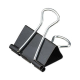 Universal Binder Clips, Medium, Black/Silver, 12/Box (UNV10210)