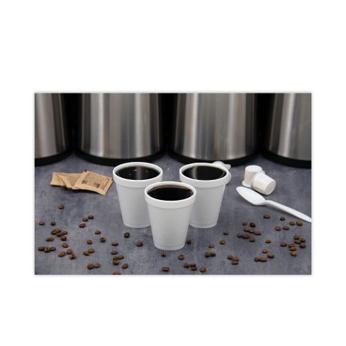 Dart Foam Drink Cups, 6 oz, White, 25/Bag, 40 Bags/Carton (6J6)