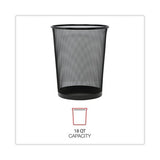 Universal Mesh Wastebasket, 18 qt, Steel Mesh, Black (UNV20008)