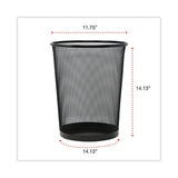 Universal Mesh Wastebasket, 18 qt, Steel Mesh, Black (UNV20008)