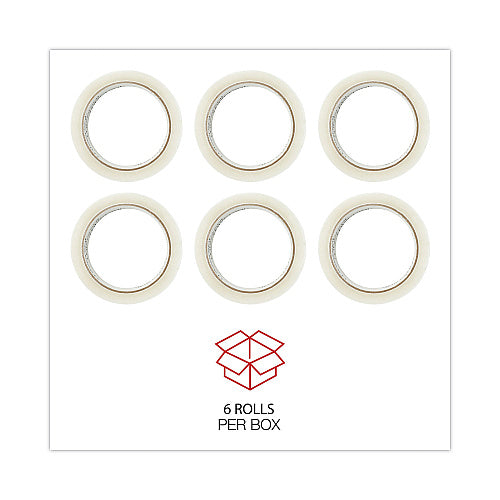 Universal General-Purpose Box Sealing Tape, 3" Core, 1.88" x 60 yds, Clear, 6/Pack