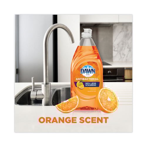 Dawn Ultra Antibacterial Dishwashing Liquid, Orange Scent, 38 oz Bottle, 8/Carton (01659)