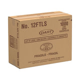 Dart Lift n' Lock Plastic Hot Cup Lids, With Straw Slot, Fits 10 oz to 14 oz Cups, Translucent, 100/Sleeve, 10 Sleeves/Carton (12FTLS)