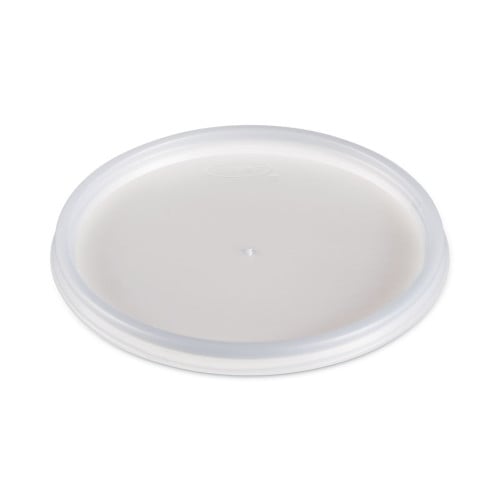Dart Plastic Lids for Foam Cups, Bowls and Containers, Flat, Vented, Fits 6-32 oz, Translucent, 100/Pack, 10 Packs/Carton (20JL)
