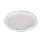 Dart Plastic Lids for Foam Cups, Bowls and Containers, Flat, Vented, Fits 6-32 oz, Translucent, 100/Pack, 10 Packs/Carton (20JL)