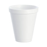 Dart Foam Drink Cups, 12 oz, Squat, White, 1,000/Carton (12J16)