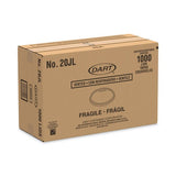 Dart Plastic Lids for Foam Cups, Bowls and Containers, Flat, Vented, Fits 6-32 oz, Translucent, 100/Pack, 10 Packs/Carton (20JL)