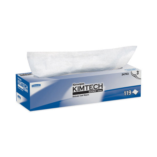 Kimtech Kimwipes Delicate Task Wipers, 3-Ply, 11.8 x 11.8, Unscented, White, 100/Box, 15 Boxes/Carton (34743)