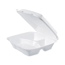 Dart Insulated Foam Hinged Lid Containers, 3-Compartment, 9 x 9.4 x 3, White, 200/Pack, 2 Packs/Carton (90HT3)