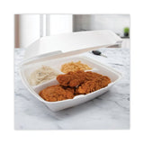 Dart Insulated Foam Hinged Lid Containers, 3-Compartment. 7.9 x 8.4 x 3.3, White, 200/Carton (85HT3)