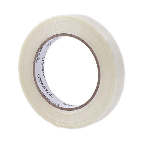 Universal 120# Utility Grade Filament Tape, 3" Core, 18 mm x 54.8 m, Clear (UNV30018)