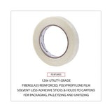 Universal 120# Utility Grade Filament Tape, 3" Core, 18 mm x 54.8 m, Clear (UNV30018)