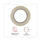 Universal 120# Utility Grade Filament Tape, 3" Core, 18 mm x 54.8 m, Clear (UNV30018)