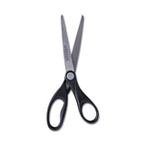 Universal Stainless Steel Office Scissors, 7" Long, 3" Cut Length, Straight Black Handle (UNV92008)