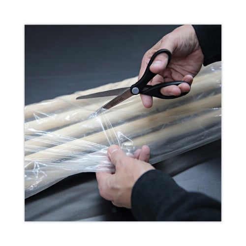 Universal Stainless Steel Office Scissors, 7" Long, 3" Cut Length, Straight Black Handle (UNV92008)