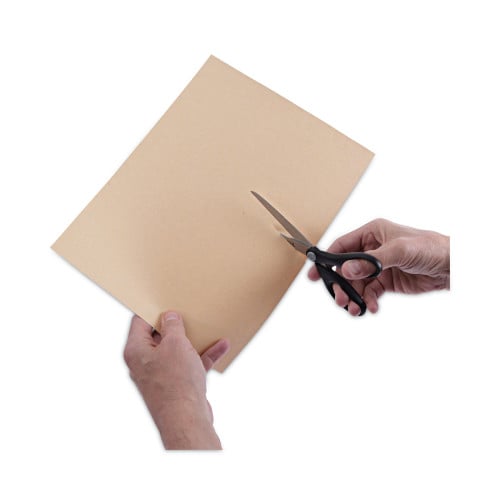 Universal Stainless Steel Office Scissors, 7" Long, 3" Cut Length, Straight Black Handle (UNV92008)