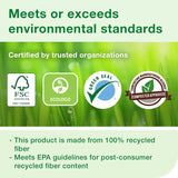 Tork Septic Safe Toilet Paper, White, 2-Ply 100% Recycled, Eco-Friendly, T24 Compatible 96 Rolls x 500 Sheets (TM1616S)