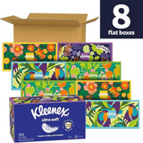 Kleenex Ultra Soft Facial Tissues, 8 Flat Boxes, 180 Tissues per Box, 3-Ply, Packaging May Vary
