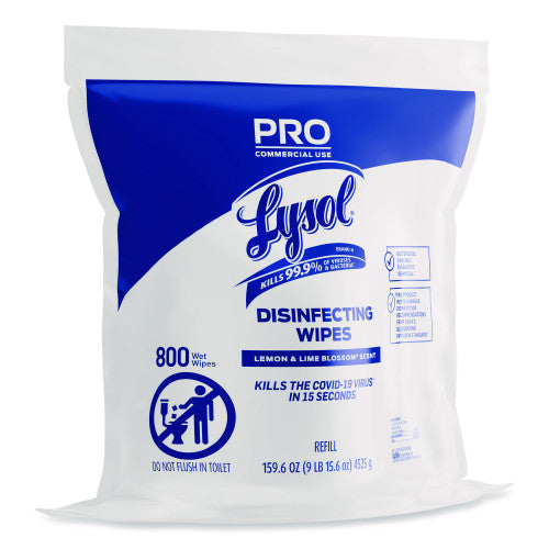 Lysol® Pro Disinfecting Wipe Bucket Refill, 2 Bags, 1600 Wipes (99857CT)