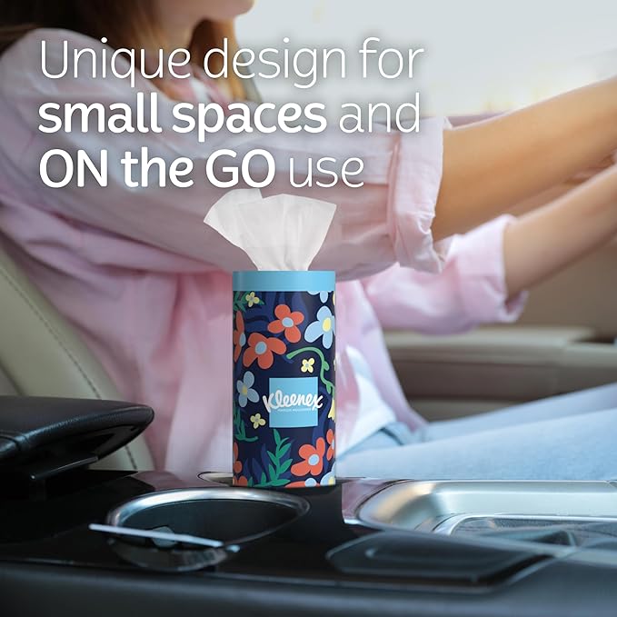 Kleenex Perfect Fit Facial Tissues, 4 Cannisters, 50 Tissues per Can, 2-Ply (200 Total), Packaging May Vary