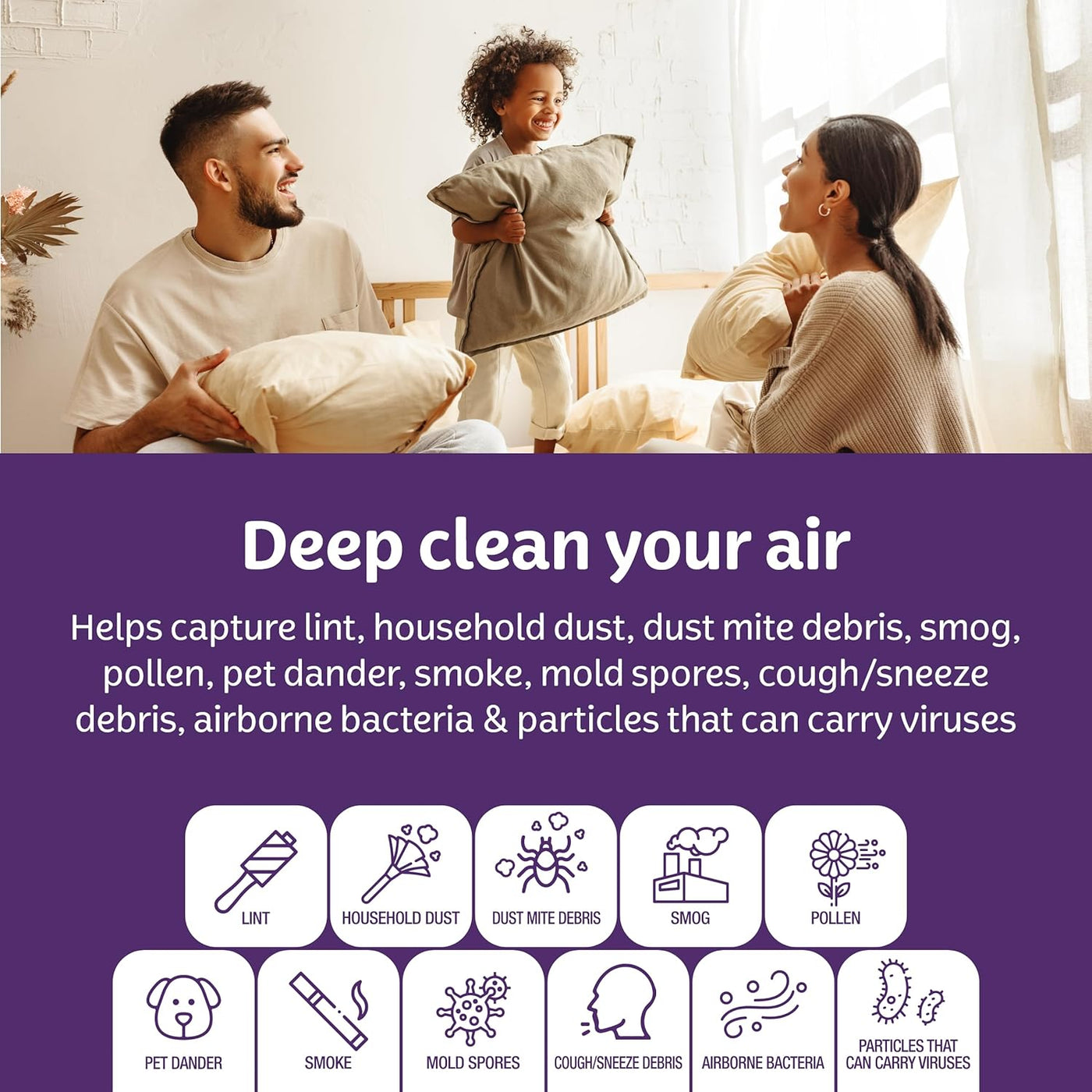 Kleenex Elite Allergen Air Filter 16x25x1 Inches - 13 MERV RATING (2-Pack)