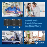 Georgia-Pacific SofPull Centerpull Paper Towel Dispenser Trial Kit by PRO, 58206, 1 Translucent Smoke Regular Paper Towel Dispenser, 58204 and 1 Regular Centerpull Premium Paper Towel Refill, 28124