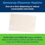 Tork Xpressnap White Dispenser Napkin N4, 2-ply, 1/2 Fold, One-at-a-Time Dispensing,12 x 500, 8.5" x 6.5", 100990