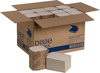 Dixie Ultra Interfold 2-Ply Paper Napkin Dispenser Refills By GP PRO, White, 6000 Count (250 Disposable Napkins Per Pack, 24 Packs Per Case), 32006