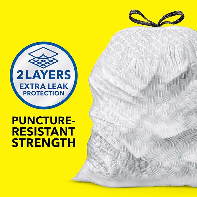 Glad ForceFlex Tall Kitchen Drawstring Trash Bags, 13 Gal, Fragrance Free, 110 Ct (Package May Vary)