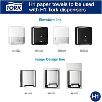 Tork Matic Extra Soft Paper Hand Towel Roll White with Blue Leaf H1, Premium, High Absorbency, 6 Rolls x 300 ft, 290094