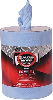 Tork ShopMax Heavy Duty Centerfeed Paper Towel Blue W22, High Absorbency, 450 Sheets, 450338