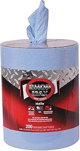 Tork ShopMax Heavy Duty Centerfeed Paper Towel Blue W22, High Absorbency, 450 Sheets, 450338