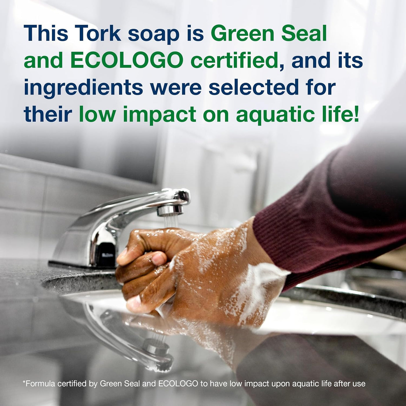 Tork Extra Mild Liquid Hand Soap, Compatible with S4 dispensers, Fragrance-free, Dermatologically tested, eco-friendly 6 x 1L bottles (400031)