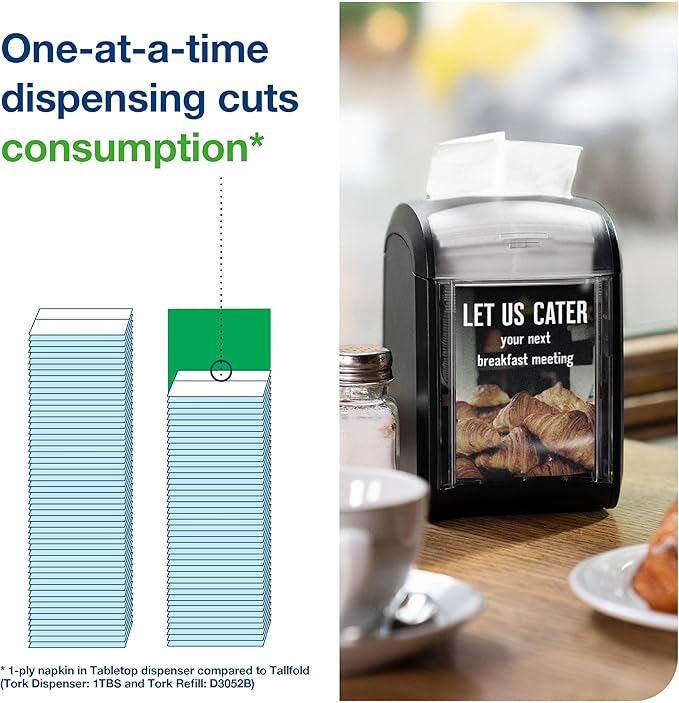 Tork Xpressnap Fit White Dispenser Napkin N14, C-Fold, 1 ply, 240 napkins, 4.252in x 3.248in each, 500700