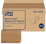 Tork Xpressnap Natural Dispenser Napkin N4, Universal, Interfold 1-ply, 13" x 8.5", 12 x 500 napkins, DX906E