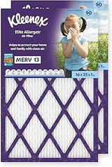 Kleenex Elite Allergen Air Filter 16x25x1 Inches - 13 MERV RATING (2-Pack)