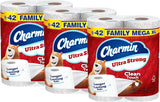 Charmin Toilet Paper Ultra Strong Clean Touch, 18 Family Mega XL Rolls = 126 Regular Rolls