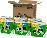 Bounty Quick-Size Paper Towels, White, 12 Family Triple Rolls = 40 Regular Rolls