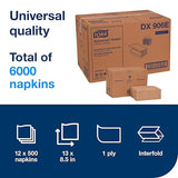 Tork Xpressnap Natural Dispenser Napkin N4, Universal, Interfold 1-ply, 13" x 8.5", 12 x 500 napkins, DX906E