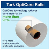 Tork OptiCore Mid-size Toilet Paper Roll White T11, Universal, 2-ply, 36 x 865 sheets, 161990
