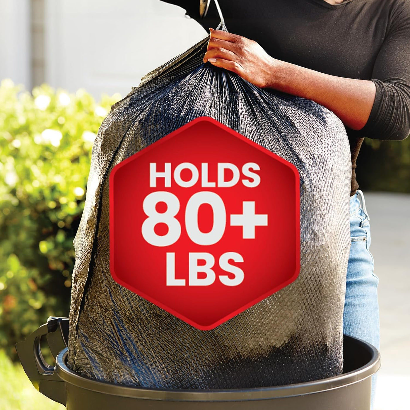 Glad ForceFlex Heavy Duty Large Trash Bags, Hold 80+ lb, 30 Gal, 25 Ct (Package May Vary)