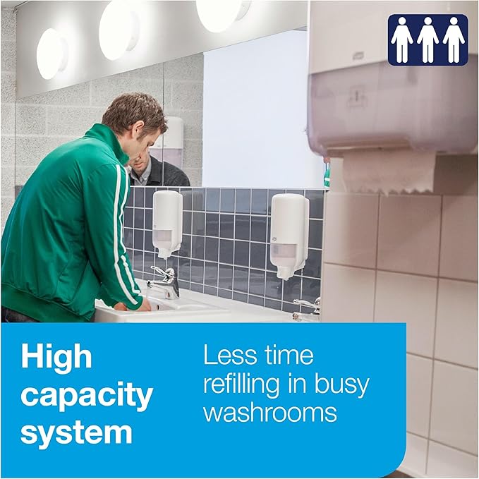 Tork Matic Hand Towel Roll, White With Gray Leaf, Advanced, H1, 100% Recycled Fiber, High Absorbency, Medium Capacity, 2-Ply, 6 Rolls x 525 ft - 290092A