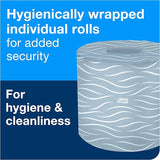 Tork Advanced Toilet Paper Roll, White, Compatible with T24 Dispensers, 2-ply, Soft Tissue, 80 rolls x 500 sheets (2461200)