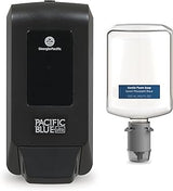 Georgia-Pacific (5305714) Pacific Blue Ultra Manual Push Soap Dispenser with Gentle Foam Hand Soap Refill Starter Kit