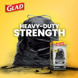 Glad Protection Series Large 30 Gallon Trash Bags, Unscented Heavy Duty Garbage Bags, with Drawstring, 70 Count (Packaging May Vary)