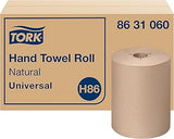 Tork Paper Towel Roll Natural H86, Universal, for Mini Dispensers, 6 Rolls x 550 ft, 8631060