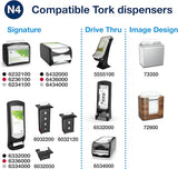 Tork Xpressnap White Dispenser Napkin N4, 2-ply, 1/2 Fold, One-at-a-Time Dispensing,12 x 500, 8.5" x 6.5", 100990
